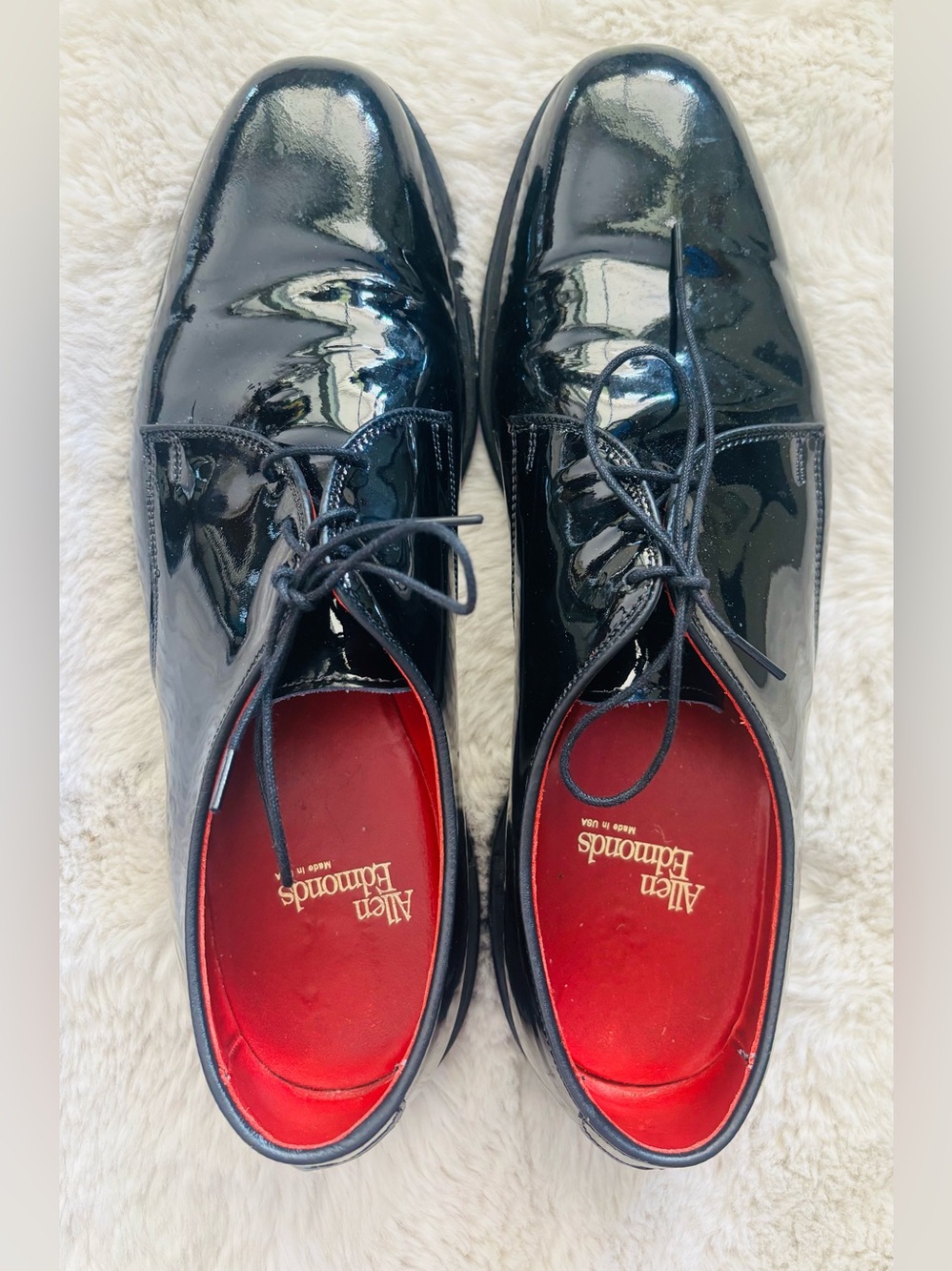 Allen Edmonds Spencer Classic Black Patent Leather Tuxedo Shoe Size: 11.5 - Picture 7 of 12